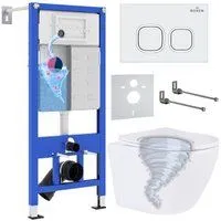 Roxen Antares Tornado в комплекте с инсталляцией StounFix Dual Fresh 6 в 1 968358 (кнопка: белый гля