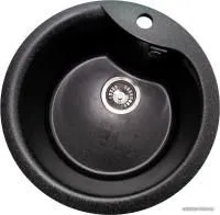 Кухонная мойка GranAlliance G-12 (черный, без сифона)