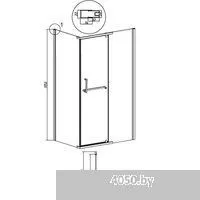 Grossman Pragma 80x195 200.K33.03.80.10.02 (хром/стекло шиншилла)