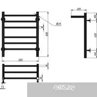 Granula Квадро Сплит 50х60 (с полкой, терморегулятор, черный)