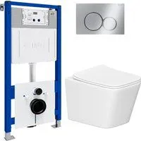 Lauter Square 214903 с кнопкой 219701E (круглая, хром)