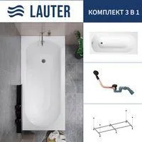 Lauter Haven 170 21202007 (с каркасом и сифоном 21Y11021 матовый черный)