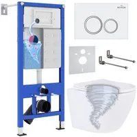 Roxen Antares Tornado в комплекте с инсталляцией StounFix Dual Fresh 6 в 1 968335 (кнопка: белый гля