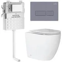 Roxen Antares в комплекте с инсталляцией Attach 5 в 1 967072 (кнопка: серый бетон)