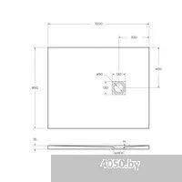 BelBagno TRAY-MR-UNO-AH-100/80-35-W 100x80