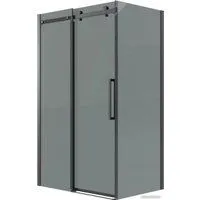 Grossman Classic 130x90x195 120.K33.04.1390.21.10 (черный матовый/тонированное стекло)