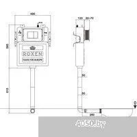 Roxen Antares в комплекте с инсталляцией Roxen Attach 5 в 1 968415 (кнопка: брашированное золото)