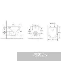 Berges Wasserhaus Okus Rimless 043392 (с сиденьем)