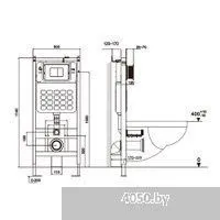 Abber Bequem AC1100T-AC0105-AC0121MW (с кнопкой смыва)