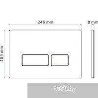 Roxen Simple compact в комплекте с инсталляцией StounFix Dual Fresh 6 в 1 968084 (кнопка: браширован