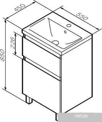 AM.PM Тумба под умывальник X-Joy M85AFSX0552WG