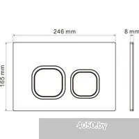 Roxen Antares в комплекте с инсталляцией Attach 5 в 1 966934 (кнопка: черный матовый, с хромированно