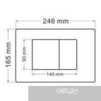 Abber Rechteck AC1201MB-AC0105-AC0120RG (с кнопкой смыва)