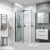 Grossman Pragma 110x80x195 120.K33.03.1180.21.00 (черный матовый/стекло прозрачное)