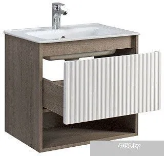 Belux Тумба под умывальник Долли НП 60-01 (177, белый глянец/дуб денвер)