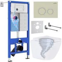 Roxen Antares Tornado в комплекте с инсталляцией StounFix Dual Fresh 6 в 1 968346 (кнопка: пастель б