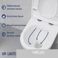 Lauter Vortex 2110830 + GROHE Rapid SL 39504000 с кнопкой (округлая, хром)