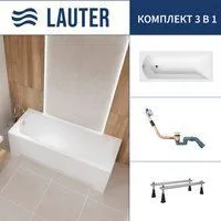 Lauter Amelia 160 21204060 (с ножками и сифоном 21Y11010 хром)