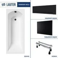 Lauter Amelia 150х70 21204050 (с ножками, лицевым черным и торцевым экраном)