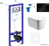 Унитаз Lavinia Boho Relfix Bell Pro Rimless 7 в 1 87050130 (черное стекло)