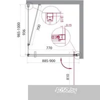 BelBagno MARMI-AH-1-90/100-C-Cr
