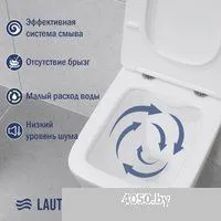 Lauter Square 214903 + TECE Kit 9400413 с кнопкой (белый)