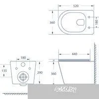 Lauter Longer 2110822B + 21901002 (кнопка прямоугольная, черный/черный)