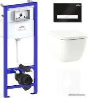 Унитаз Lavinia Boho Relfix One Compacto 6 в 1 75110072 (черный/белый пластик)