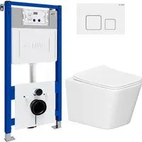 Lauter Square 214903 с кнопкой 219702F (квадратная, белый)