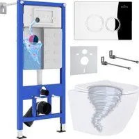 Roxen Antares Tornado Long в комплекте с инсталляцией StounFix Dual Fresh 6 в 1 868426 (кнопка: хром