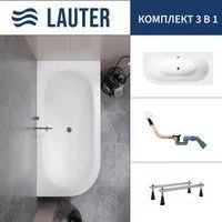 Lauter Bliss 170 P 21201072P (с ножками и сифоном 21Y11022 белый)