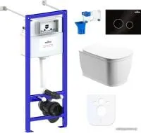 Унитаз Lavinia Boho Relfix Bell Pro Rimless 7 в 1 87050132 (черное стекло)