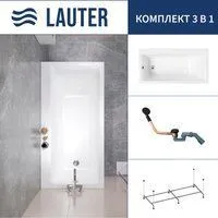 Lauter Seraphina 170x80 2112170L (с каркасом и сифоном 21Y11021 матовый черный)