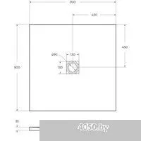 BelBagno TRAY-MR-UNO-A-90-35-NERO-NO