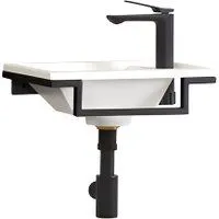 Belux Мини-1 HR1240 (черный, с каркасом, сифоном, донным клапаном)