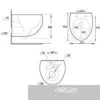 Roxen Egg в комплекте с инсталляцией StounFix Dual Fresh 6 в 1 966619 (кнопка: бежевый)