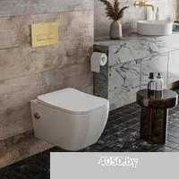 Roxen Cube bidet в комплекте с инсталляцией StounFix Dual Fresh 6 в 1 968095 (кнопка: брашированное
