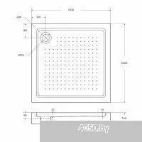 BelBagno TRAY-BB-A-100-15-W 100x100