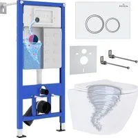 Roxen Antares Tornado Long в комплекте с инсталляцией StounFix Dual Fresh 6 в 1 868420 (кнопка: белы