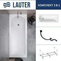 Lauter Amelia 150 21204050 (с каркасом и сифоном 21Y31001 матовый черный)