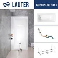 Lauter Seraphina 160x80 2112160L (с каркасом и сифоном 21Y11010 хром)