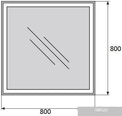 BelBagno Зеркало SPC-GRT-800-800-LED-BTN