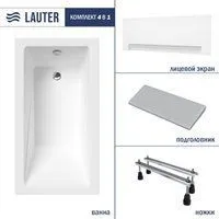 Lauter Estelle 130х70 21206030 (с ножками, серым подголовником и белым лицевым экраном)