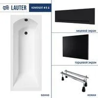 Lauter Amelia 170х70 21204070 (с ножками, лицевым черным и торцевым экраном)