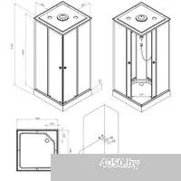 AM.PM X-Joy Square 90x90 W94C-403-090MT