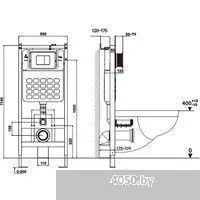 Abber Rechteck AC1201-AC0105-AC0121RG (с кнопкой смыва)