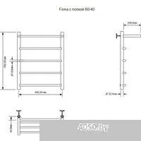 Aquanet Fiona 60x40 281997 (с полкой, правый)
