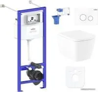 Унитаз Lavinia Boho Relfix Aveo Rimless 7 в 1 87050215 (белое стекло)