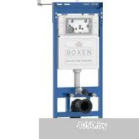 Roxen Antares Black в комплекте с инсталляцией StounFix Dual Fresh 6 в 1 964800 (кнопка: хром матовы