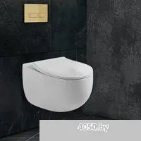 Roxen Egg в комплекте с инсталляцией StounFix Dual Fresh 6 в 1 968085 (кнопка: брашированное золото)